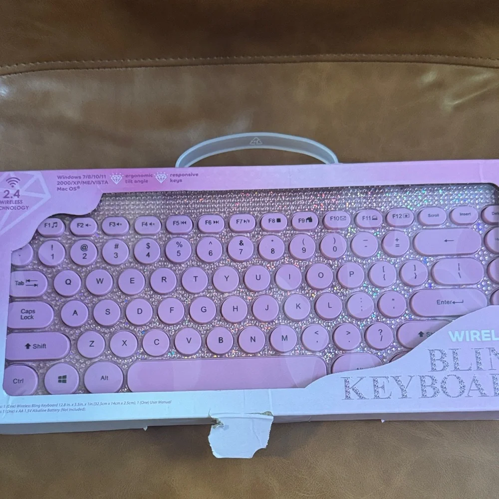 Wireless Bling Keyboard - Pink